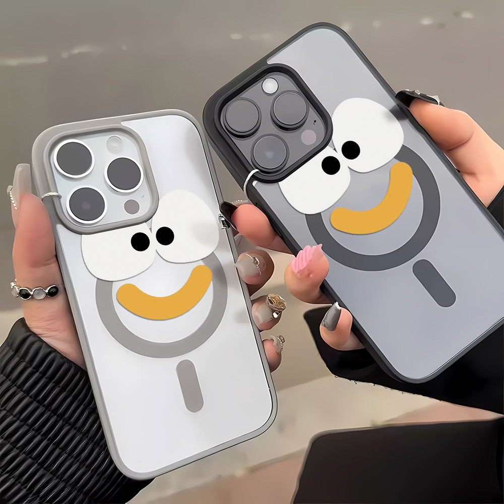 Acrylic Magnetic Matte เคสทรศัพท์ For iPhone 11 13 17 16 15 14 12 Pro Max Air 17promax 16promax 17pro เคสโทรศัพท์มือถือ
