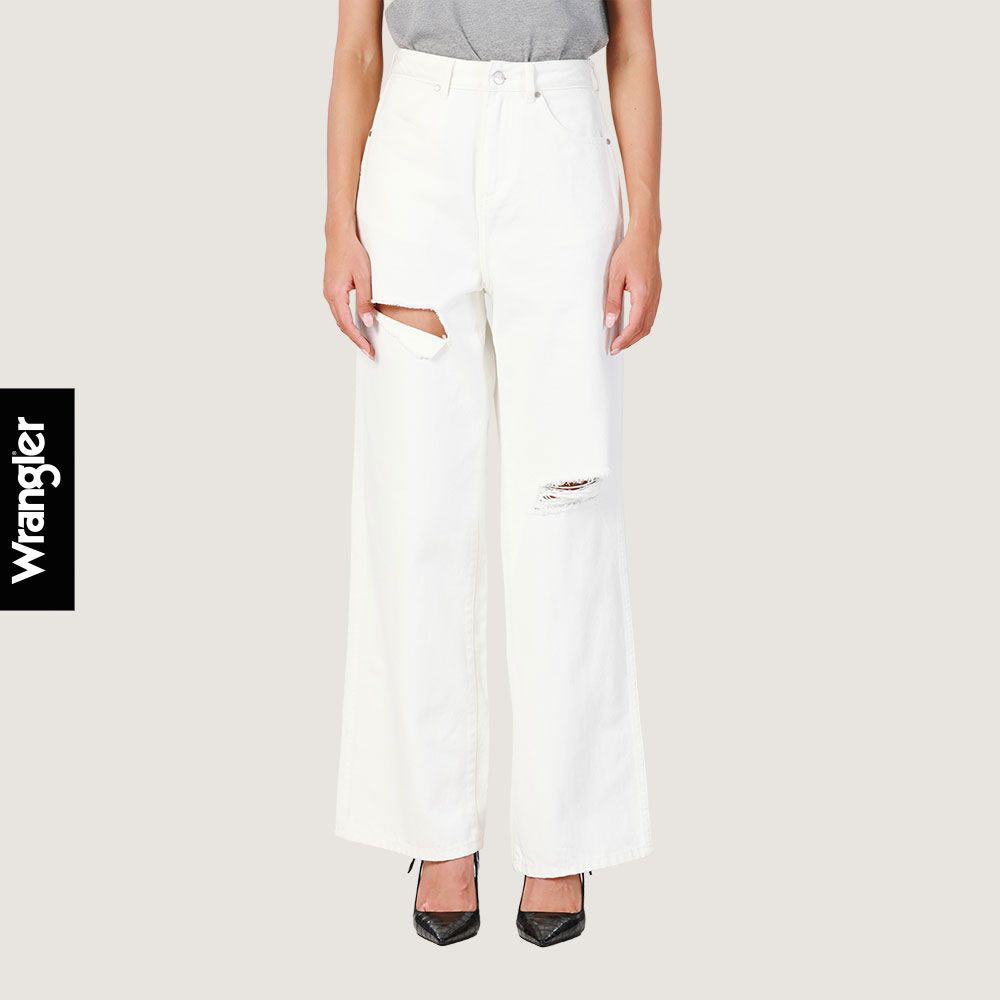 WRANGLER กางเกงยีนส์ผู้หญิง คอลเลคชั่น Everyday with Wrangler เอวสูง ทรงหลวม รุ่น WR S225WLOSN28 สีครีม