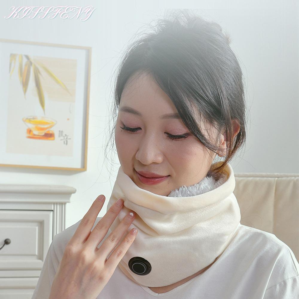 KISSFENY ผ้าพันคออุ่น, USB เครื่องทําความร้อน Pad ฤดูหนาวคออุ่น, คุณภาพสูง USB ชาร์จคอห่อคออุ่น