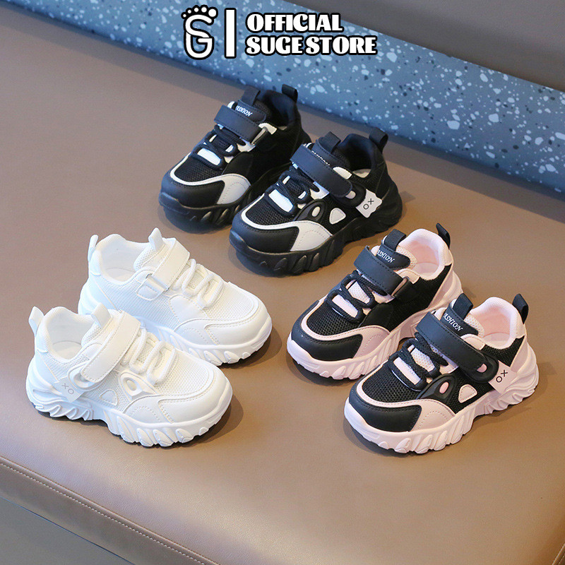 SUGE รองเท้าสำหรับเด็กผู้หญิงเด็กชายรองเท้ายางเกาหลีรองเท้าเด็กความปลอดภัย