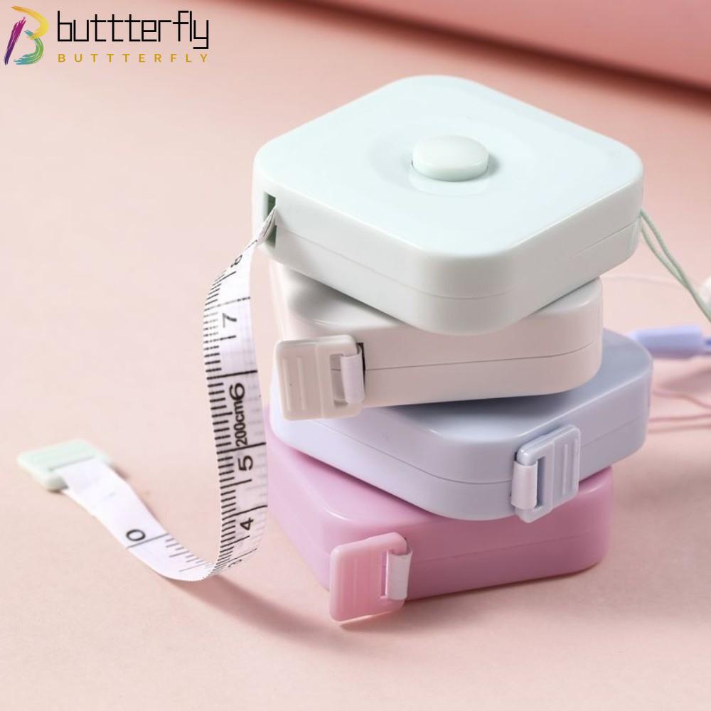 BUTTTERFLY ตลับเมตรอ่อน, วัดร่างกาย Centimeter Roll Tape Ruler, 150cm Portable Tailor Ruler ไม้บรรทั