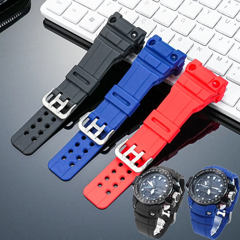 Original-GWN-1000 ซิลิโคนเรซิ่นสําหรับ Casio G-SHOCK นาฬิกา 5371 GWN-1000B GWN 1000 เรซิ่นอ่อนสายนาฬ