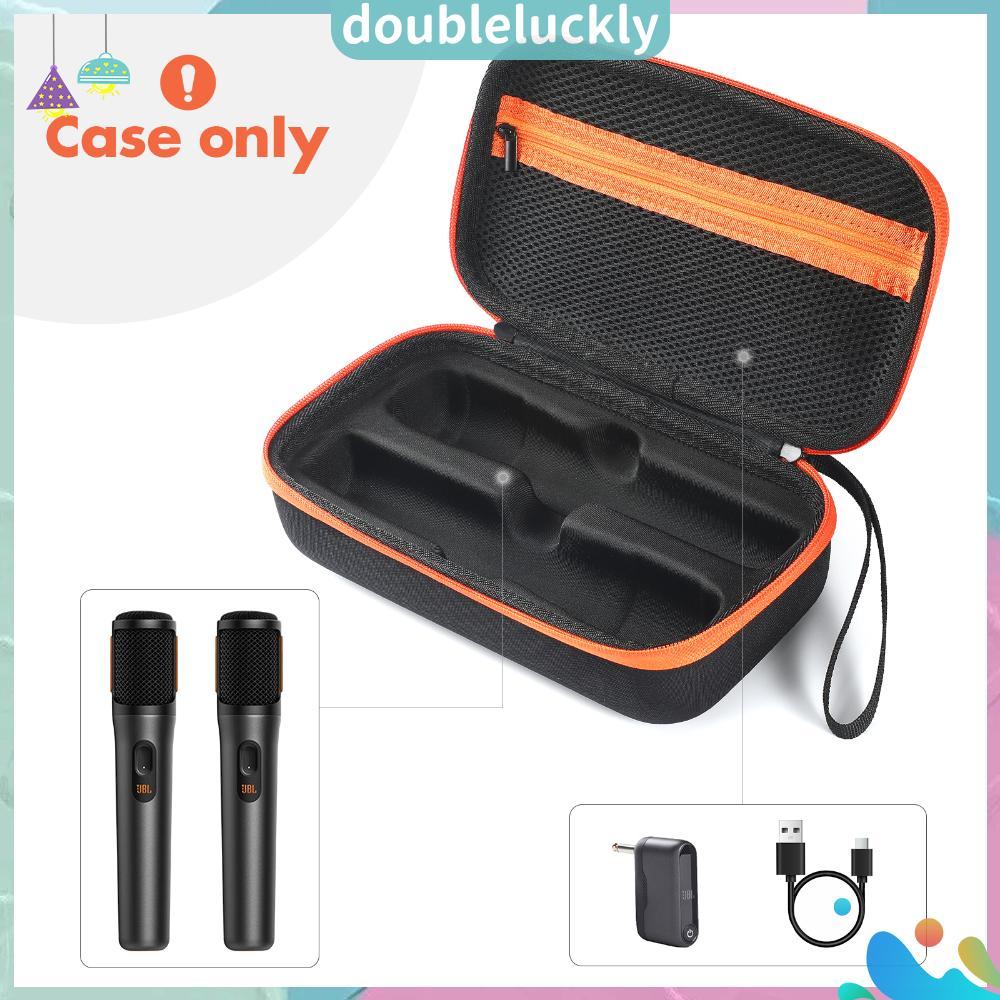 กระเป๋าถือแบบแข็งกระเป๋าไมค์คู่แบบมือถือสําหรับ JBL Party Box ไมโครโฟนไร้สาย