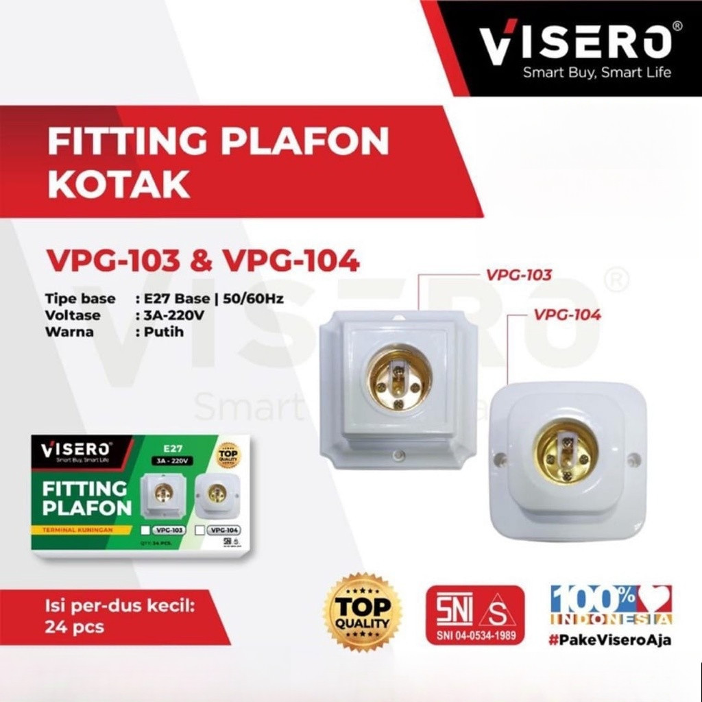 VISERO VPG103 VPG 103 VPG104 VPG 104 E27 E 27 รุ่นโค้งและSQUARE ORIGINAL STICK FITTING