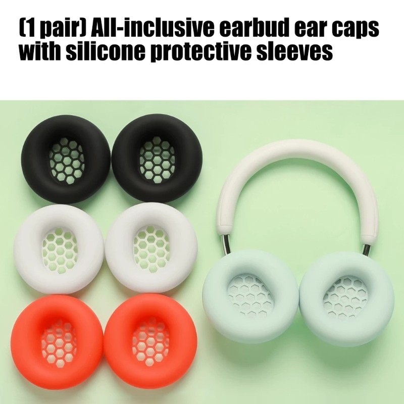 AMOONA แผ่นรองหูฟังซิลิโคน Over Ear Headphones Protector สําหรับชุดหูฟังหูฟัง CMF