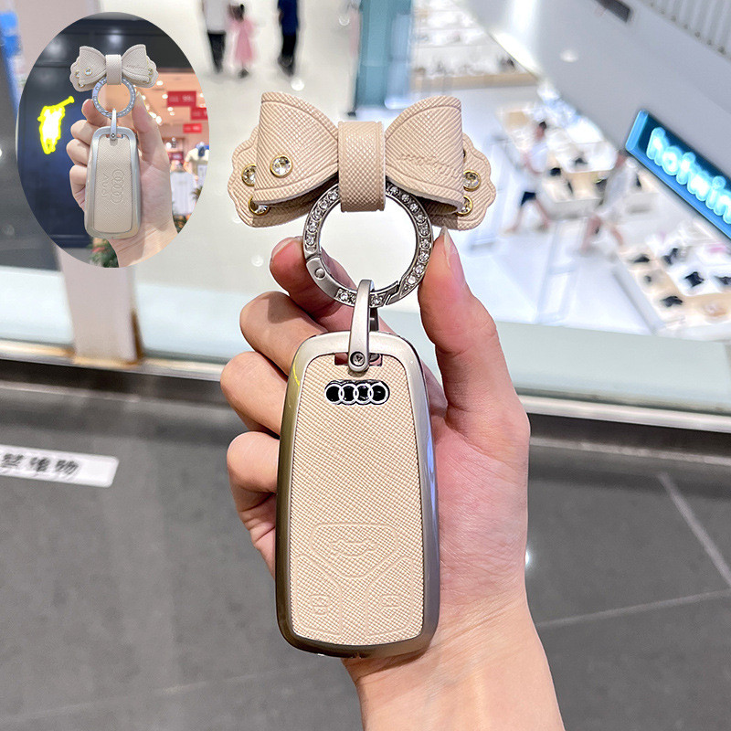 เหมาะสําหรับ Audi A6L ฝาครอบกุญแจใหม่ A4L รถ 2024 Q5L/A3/Q3/Q3L/A6/Q7/A8 รวมทุกอย่างหัวเข็มขัดเชลล์