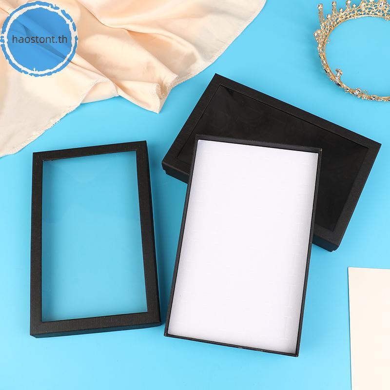 Hastont 36-Slot เครื่องประดับแหวนกล่องถาด Organizer ต่างหู Trinket แสดงกรณีกํามะหยี่ Organizer กล่อง