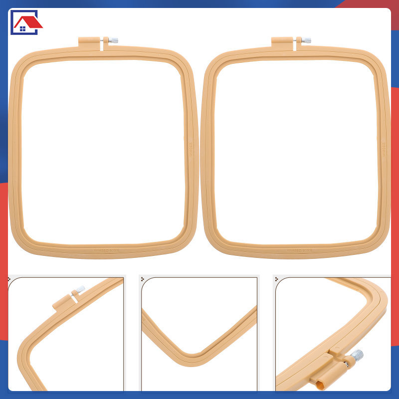 2 ชิ้นพลาสติกเย็บปักถักร้อย Hoop: Square Cross กรอบ - Punch Hoop สําหรับเย็บปักถักร้อยเครื่องเย็บปัก