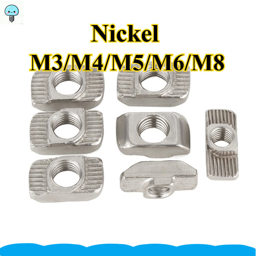 มาตรฐานยุโรป T-nut ชุบนิกเกิลประเภทเรือ T-nut T-block M3/M4/M5/M6/M8 GHA