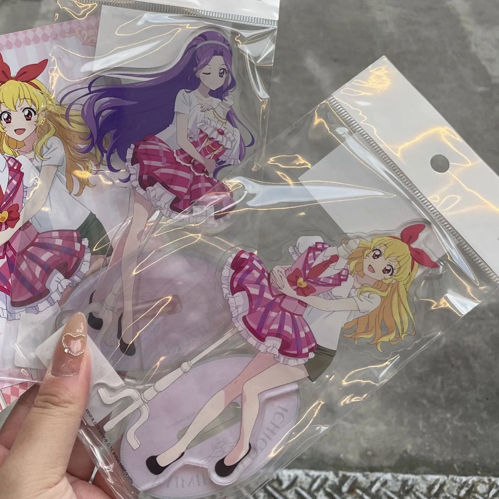 Aikatsu STARS ขาตั้งอะคริลิค Kanzaki Mitsuki รูป Hoshimiya Ichigo Standee จอแสดงผลอะนิเมะสินค้าคอลเล