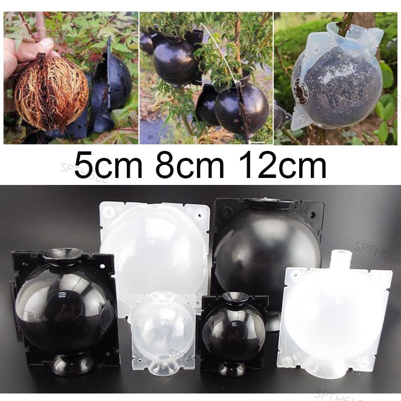 5pcs 5/8/12 ซม.แรงดันสูง Plant Root Growing กล่อง Plant Root Ball Breeding สําหรับ Garden Grafting R