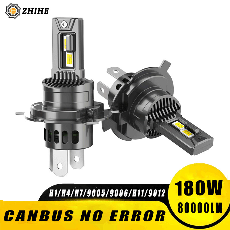 2PCS 80000LM Canbus H4 LED ไฟหน้าหลอดไฟ 9003 H1 H7 H11 9005 HB3 9006 HB4 รถ Turbo Led ไดโอดโคมไฟอัตโ