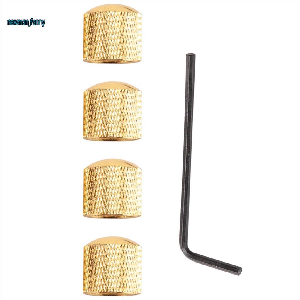 4 ชิ้นโลหะ Volume Tone Dome Tone กีตาร์ปุ่มควบคุมความเร็วพร้อมสกรูสําหรับกีตาร์ไฟฟ้าหรือ