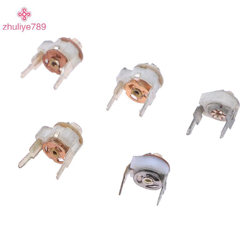 <zhuliye789> 5PCS 5MMเซรามิคTrimmer CapacitปรับCapacitor TrimmerตัวแปรเซรามิคCapacitor 3PF 5PF 10PF 
