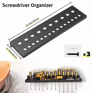 YELGIRLB ไขควง Organizer, สกรู Wall Mount คีม Organizer,แบบพกพากันสนิมเครื่องมือ Rack สําหรับ Garden Garage Workshop เครื่องมือหน้าอก Workbench