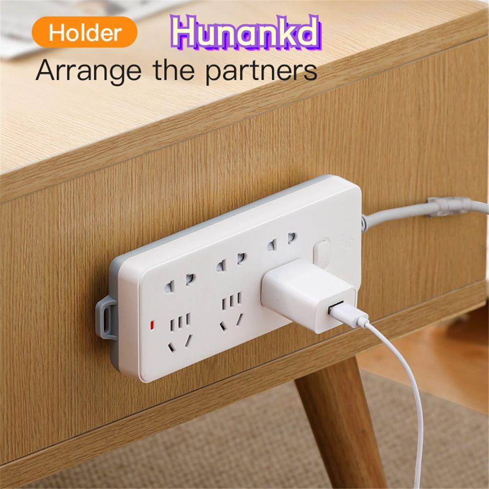 HUAN Plug Fixer Gadget Self-Adhesive Seamless Storage Shelf Wall Fixer สติกเกอร์ Punch-ฟรี