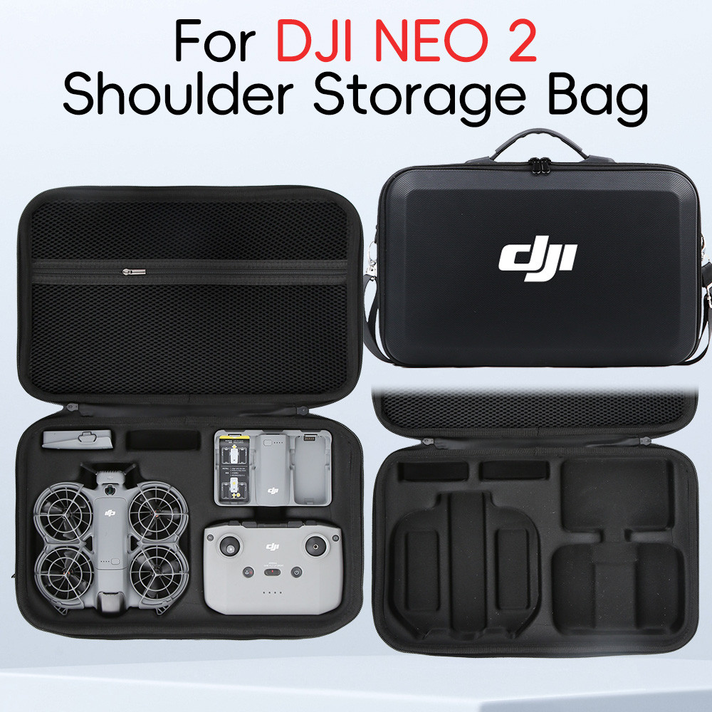 กระเป๋าเก็บไหล่สําหรับ DJI NEO 2 ชุดกล่องเก็บรอบด้านที่รีโมท DJI RC-N3
