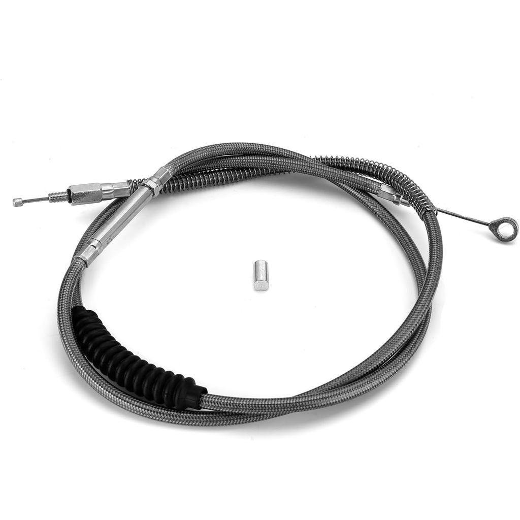 Mofun 60 3/4" ความยาวขยายสายคลัตช์สแตนเลสเข้ากันได้กับ Harley Sportster XL 883 883R/N/L 2007-2013, F