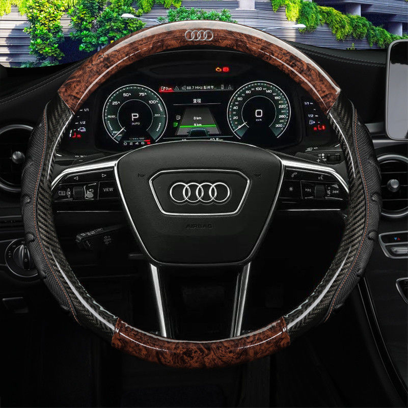 [2298 คนสรรเสริญ] ฝาครอบพวงมาลัยรถยนต์ Audi A4L A6L A3 A7 Q5L Q3Q2Q7 ฝาครอบพวงมาลัยหนังแท้ High-End 