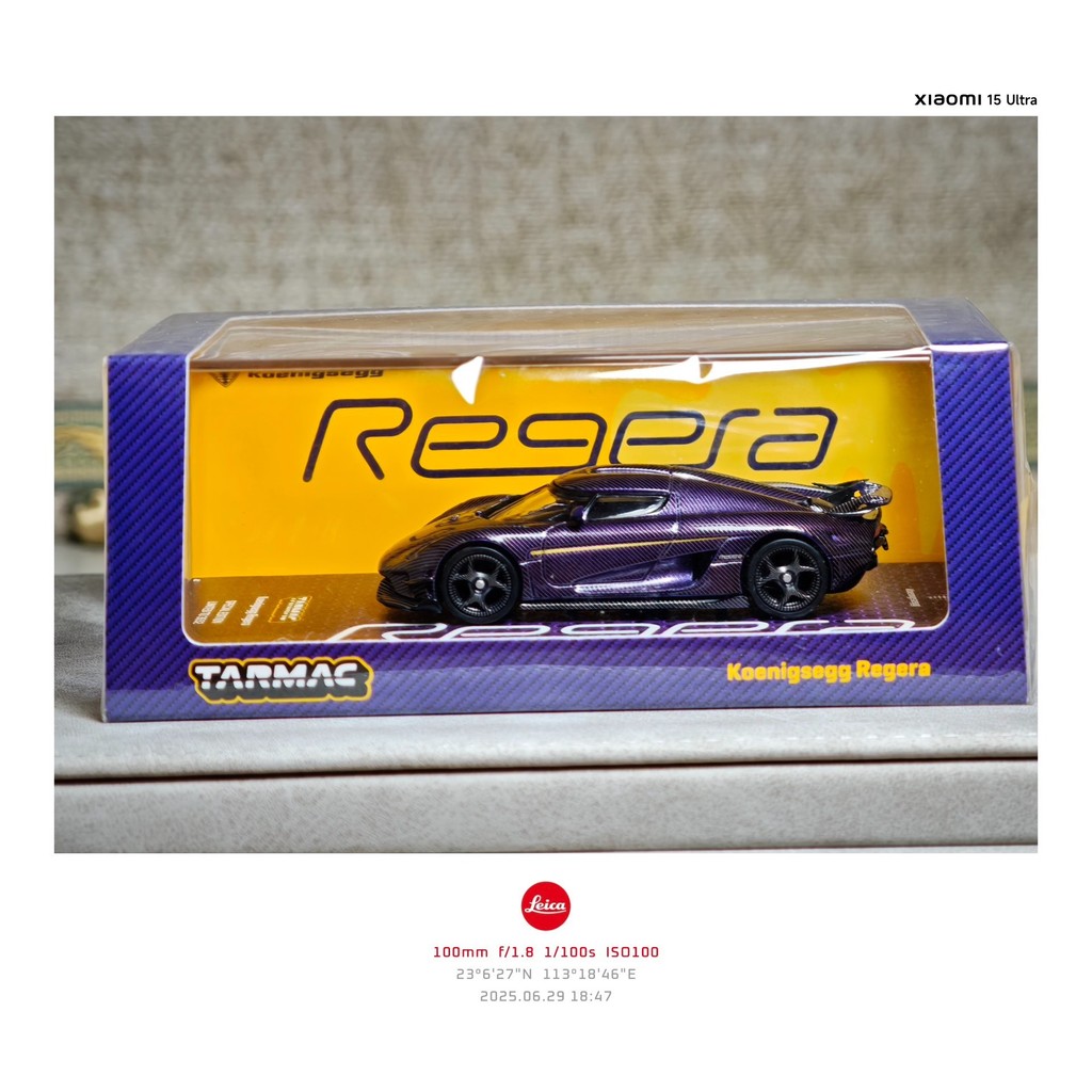 Tarmac Works1/64 Koenigsegg Regera Purple Carbon Limited Edition Koenigsegg Regera Foshan Venue Limi