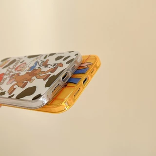 CASET ร่วมแบรนด์ Toy Story Buzz Lightyear Woody ล็อตโซ่น่ารักการ์ตูน Soft Case Cover Casing เข้ากันได้กับ iPhone 17 Pro Max Air Plus 16/15/14/13/12/11/XR/X/XS/SE/8/7/6
