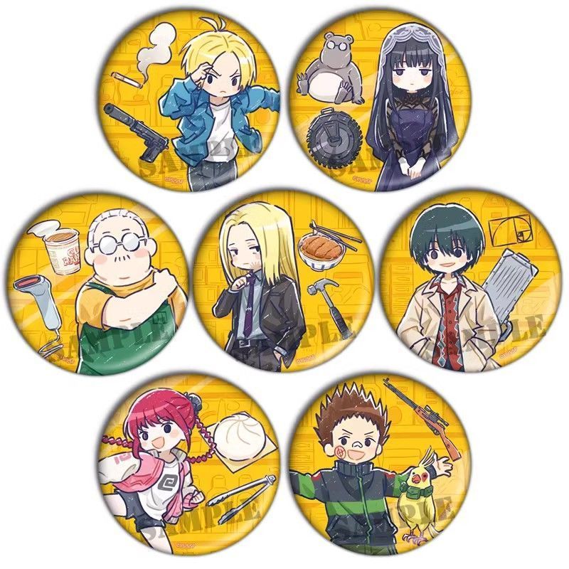 เข็มกลัดแอนิเมะ SAKAMOTO DAYS ขนาด 58 มม. แบบน่ารัก ตัวละคร Asakura Shin พร้อมปุ่มโลหะ ใช้ประดับกระเป๋าหรือเป็นของขวัญ