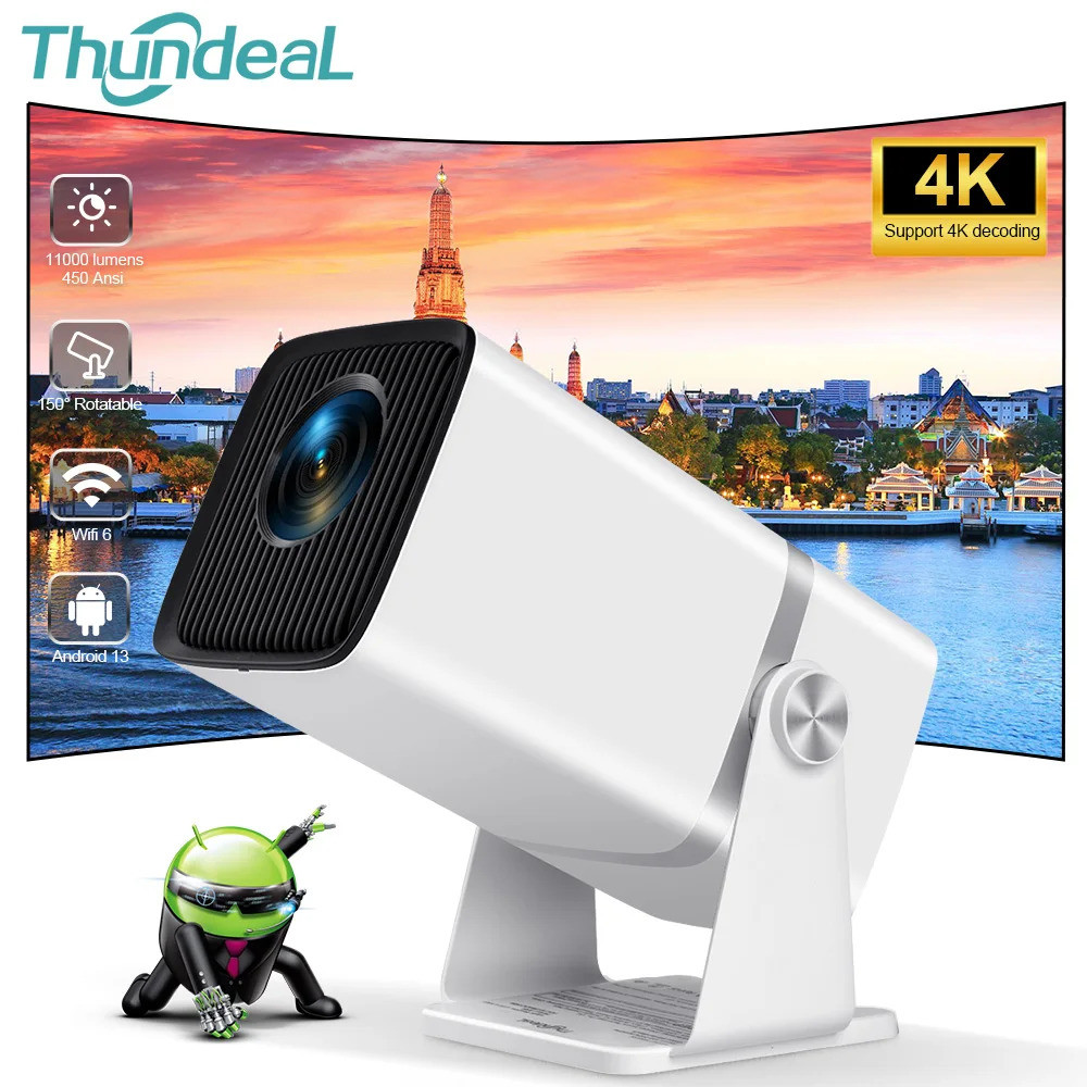 Td80 แบบพกพาโปรเจคเตอร์การประชุมวิดีโอภาพยนตร์ Pk Hy320 Full Hd 1080p Td80w มินิโปรเจคเตอร์ 4k Andro