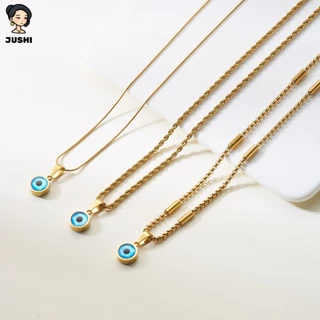 สร้อยคอสแตนเลส Twisted Chain กันภัย charm ขนาดเล็ก สวยงาม เป็นของขวัญสำหรับผู้หญิง และยัง hypoallergenic อีกด้วย
