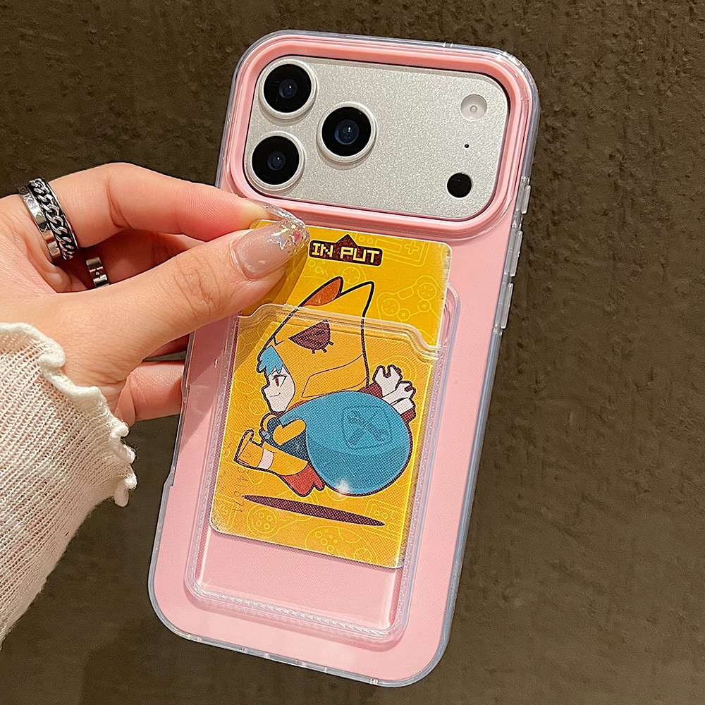 Dopamine Candy สี 2in1 การ์ดกระเป๋าเคสโทรศัพท์สําหรับ iPhone 17 Air 12 13 14 15 16 17 Pro Max 16 11 PC กระเป๋าสตางค์กันกระแทกกันชนฝาหลัง