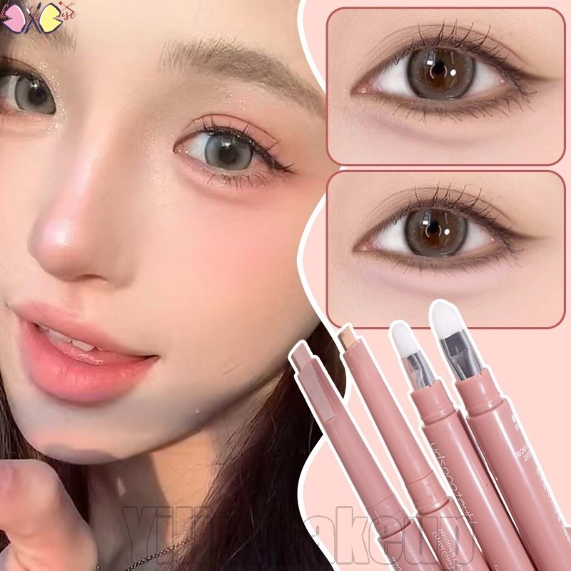 2in1 Dual-Tone Lying Silkworm Pen - Eye Shadow Pencil - Anti-smudge, Long Lasting - Matte Lower Eye Pen - Eye Bag Brightening Pen - for Beginners - Eyes Makeup Cosmetics