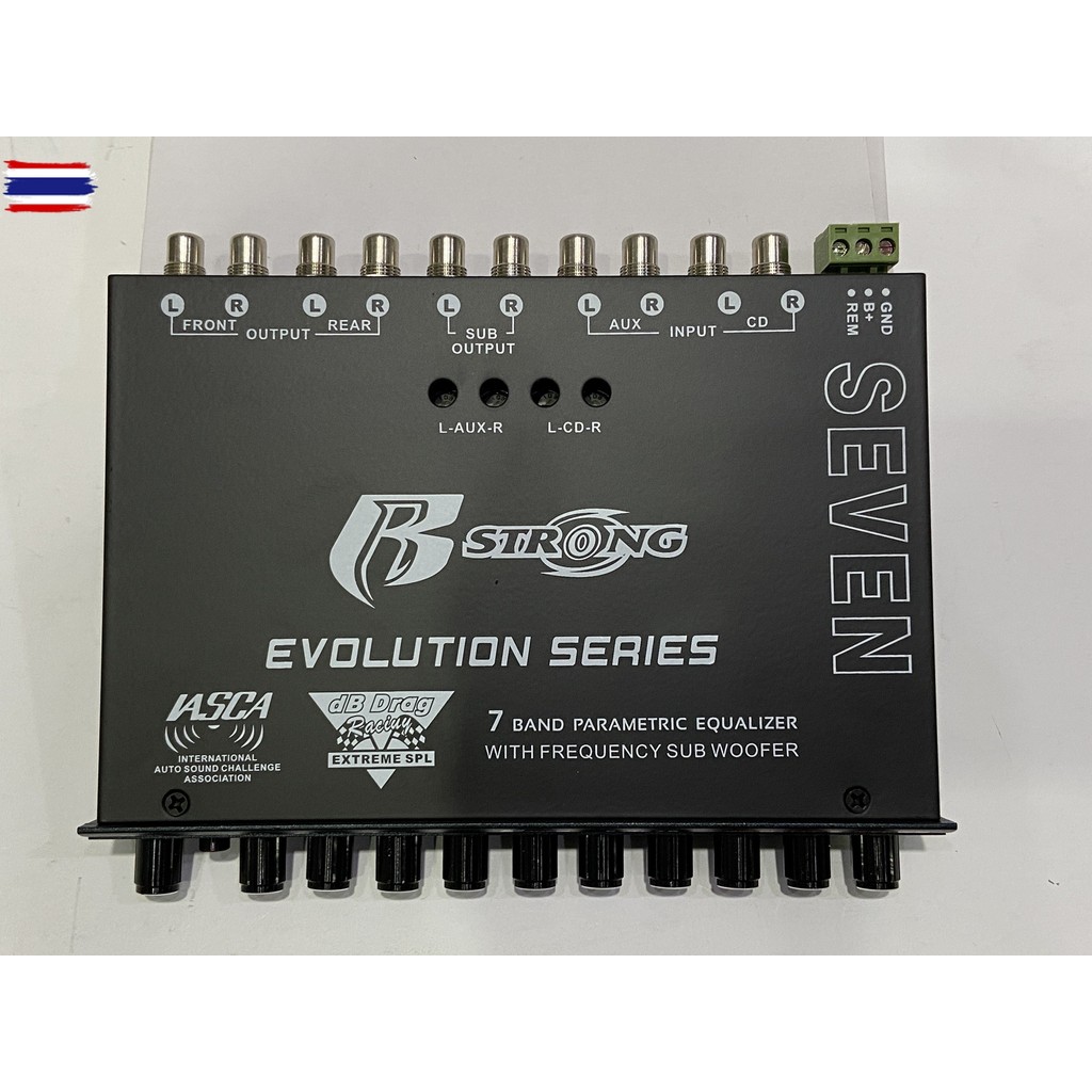 priceพิเศษ R-STRONG R757B price 620  ปรีแอมป์รถยนต์ ปรีแอมป์ 7แนด์ เสียงดี วอลลุ่มซัแยก มีปุ่ม Vol.S