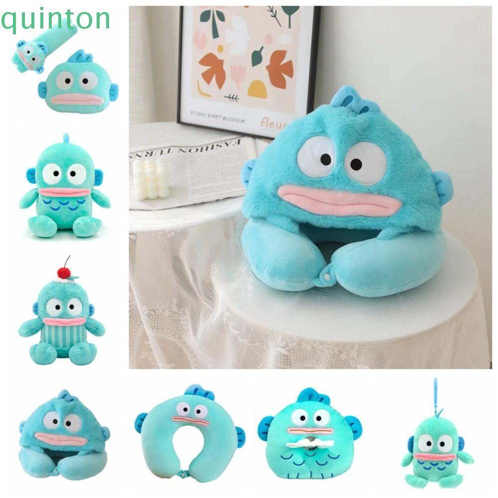 QUITON Joker Fish Plush Doll, Tissue Cover Safety Belt Cover Clownfish Plush Toy, Car Decorative U-s