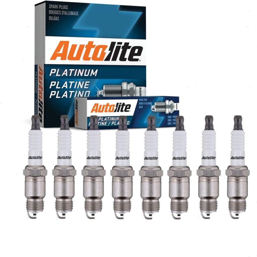 หัวเทียนแพลทินัม Autolite 8 ชิ้นเข้ากันได้กับ Ford F-250 5.0L 5.8L V8 1984-1996