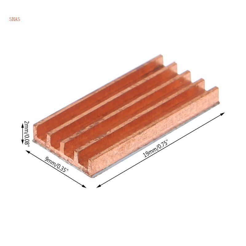 ฮีทซิงค์ทองแดงระบายความร้อน Shas 1 สําหรับ Raspberry Pi Cooling Heatsinks Cooler