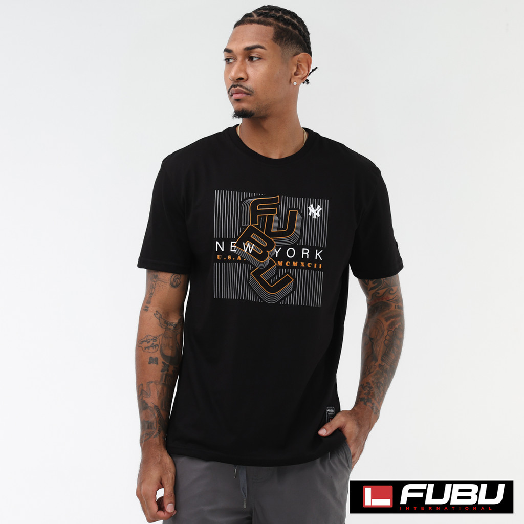 เสื้อยืด Fubu คอเต่าทรงพอดีตัว FST01-005 สไตล์คลาสสิกสำหรับผู้ชาย