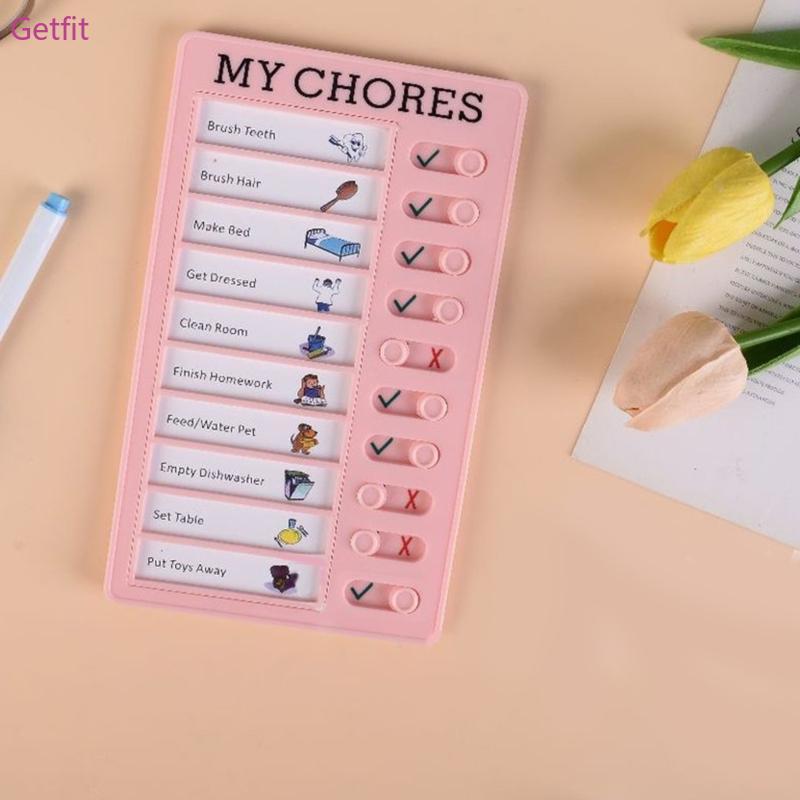 GETF Daily Afairs Checklist Wall Mount Memo Boards แบบพกพาปรับ Daily Checklist Board สําหรับ RV Home