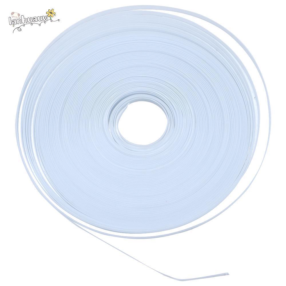 LANHUA 1 ม้วน 50 หลาเย็บ Boning, โพลีเอสเตอร์สีขาว Boning, Poly Garment อุปกรณ์เสริมผ้าฝ้ายความหนาแน