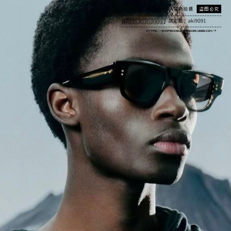 VWUX DITA New Square Frame Sunglasses for Men, Same Style as European and American Celebrities, Acet