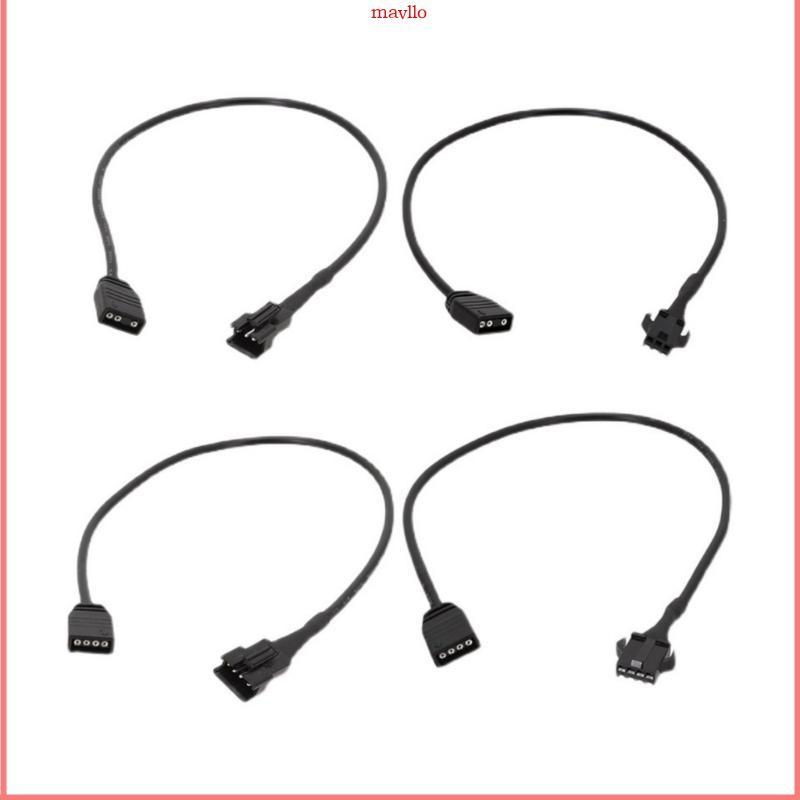 MAVLLO ARGB สาย 5v12v 4Pin ถึง SM4Pin หญิง ARGB สายสําหรับ DEEPCOOL Lian Li PC กรณี SM4Pin หญิง