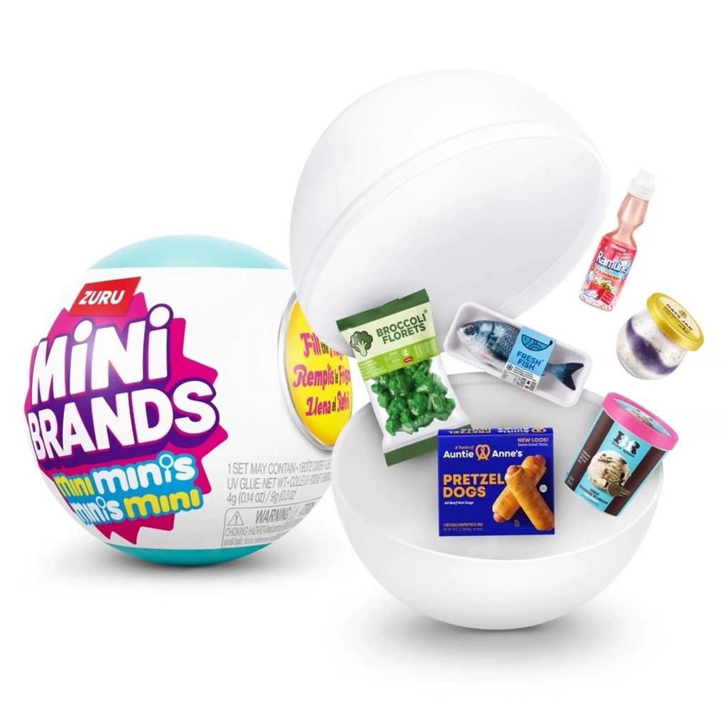 ZURU Mini ตู้เย็น Ball กล่องตาบอด Mystery Surprise ของเล่นที่มีตัวเลขอะนิเมะน่ารักสําหรับของขวัญเด็ก