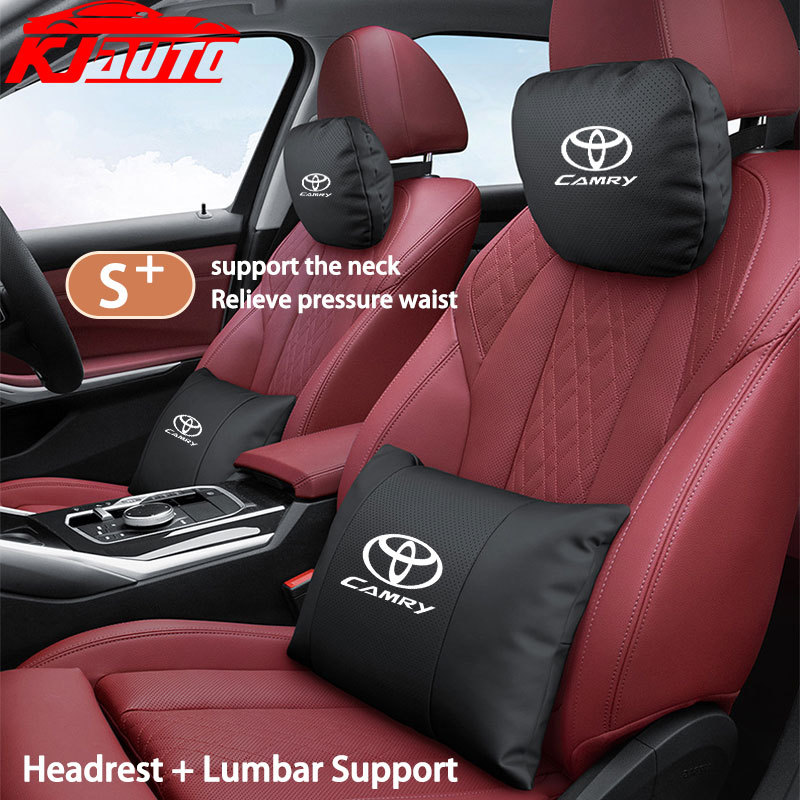 Toyota Camry หนังนุ่ม Headrest & เบาะเอวบรรเทาความเมื่อยล้าMaybach DesignAuto หมอนรองคอสําหรับ Camry