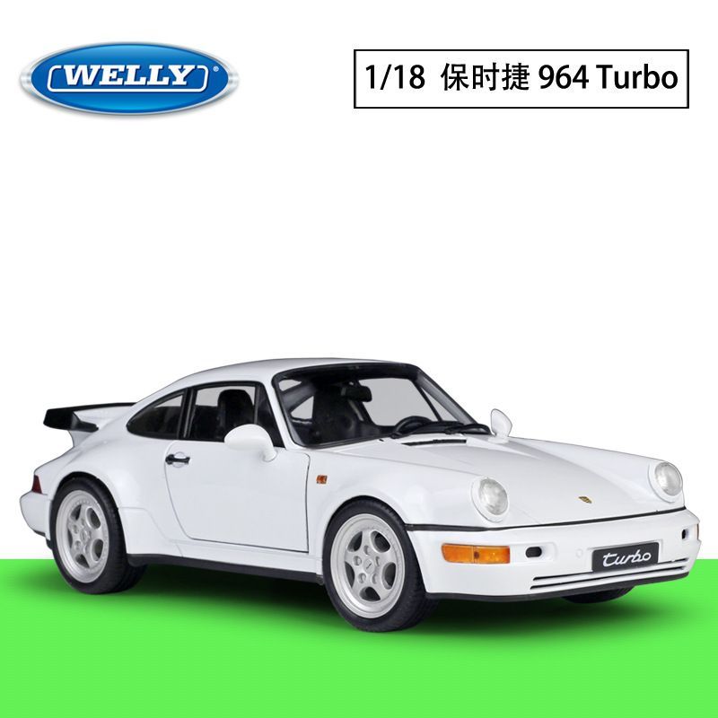 WELLY Willie 1: 18 Porsche Porsche 964 Turbo จําลองรถรุ่นคอลเลกชัน