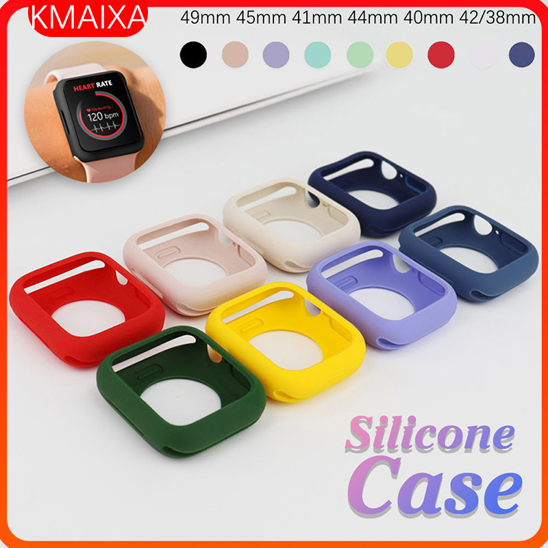 กันชนอ่อน รันเบอร์ กรณีสําหรับ ฉันดู แอปเปิล ดู พิเศษ 3 2 ชุด 11 10 9 8 7 6 5 4 กับ 3 2 49 46 45 44 42 41 40 38 มม.ซิลิโคนป้องกันหน้าจอฝาครอบอุปกร