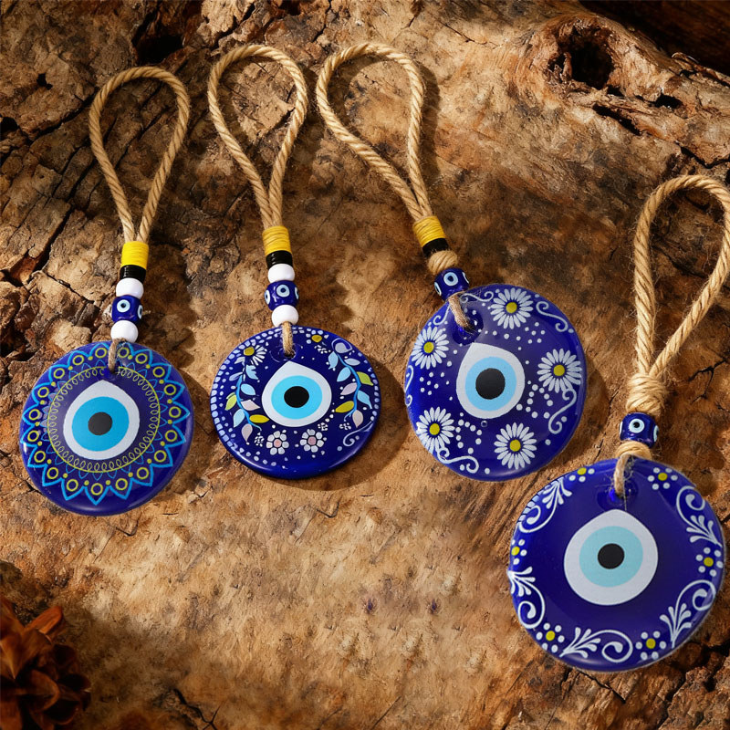 เครื่องราง (Turkish Evil Eye) เครื่องรางนำโชคขับไล่สิ่งชั่วร้ายสีฟ้าตกแต่งบ้าน ทำให้คุณโชคดี
