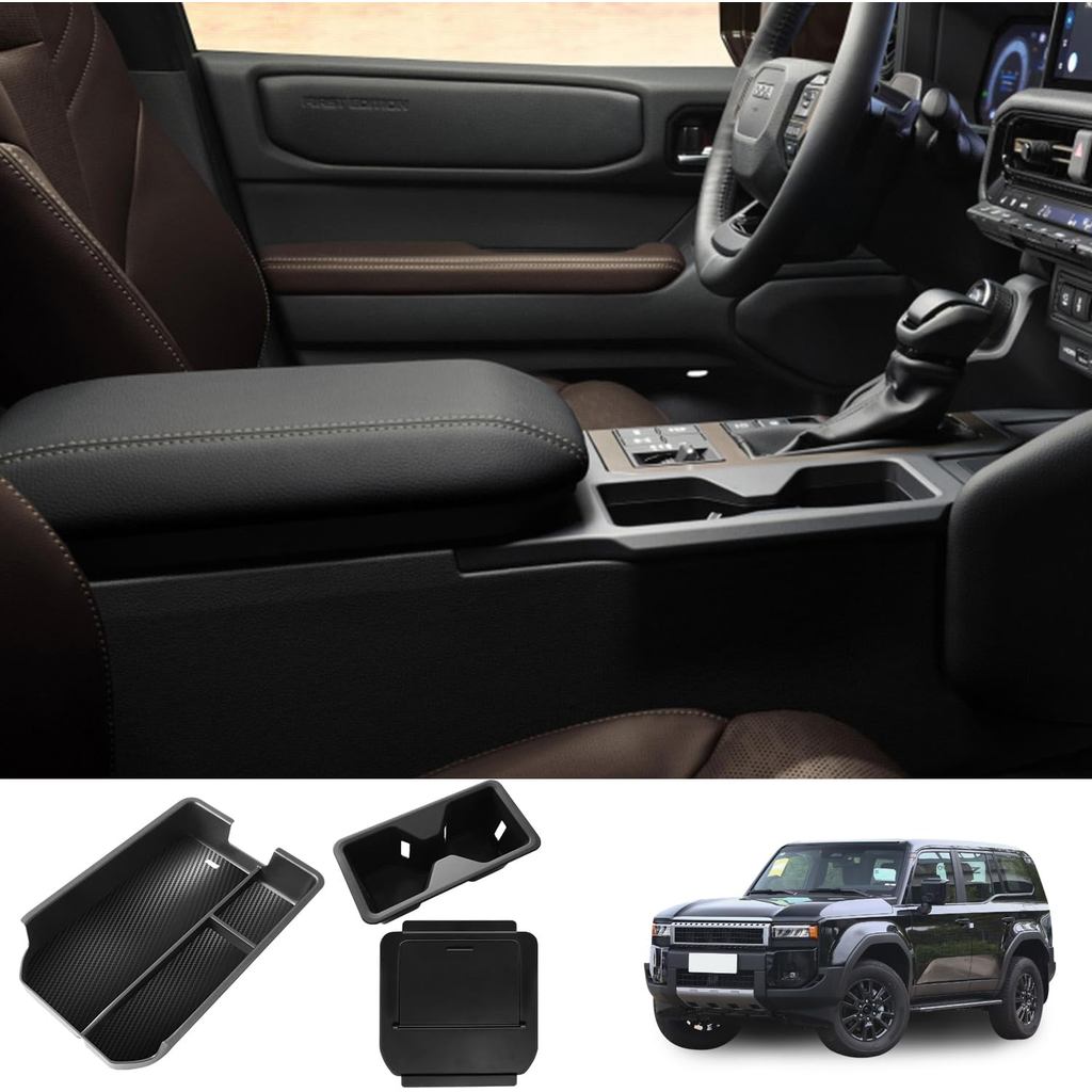 3PCS 2024 2025 Land Cruiser Prado คอนโซลกลางถาดที่เท้าแขนซ่อนกล่องสําหรับ Land Cruiser 250 Prado J25