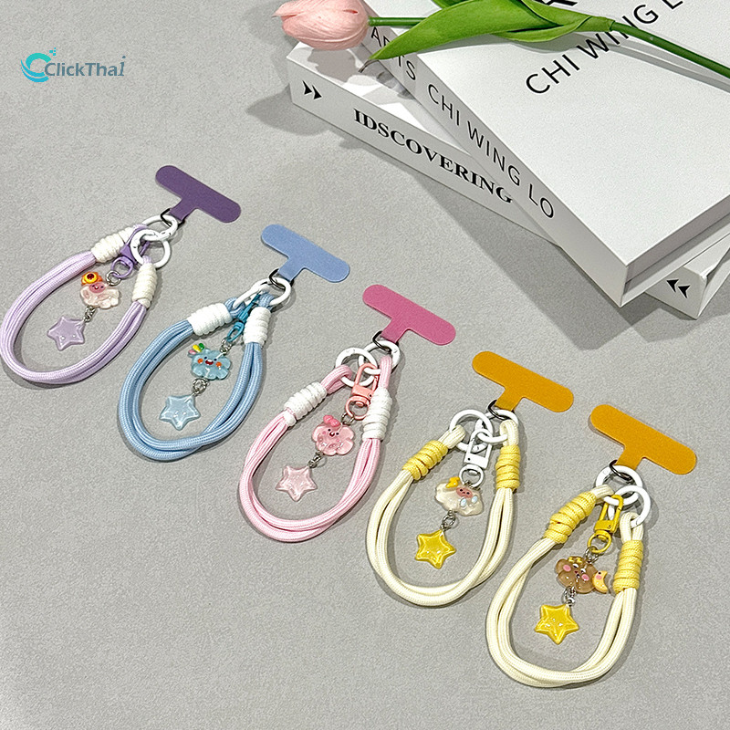 ลมพูดไม่ได้เมฆดาว Lanyard โทรศัพท์มือถือสายคล้องข้อมือกล้อง Keyfob Lanyard กล้องสากล