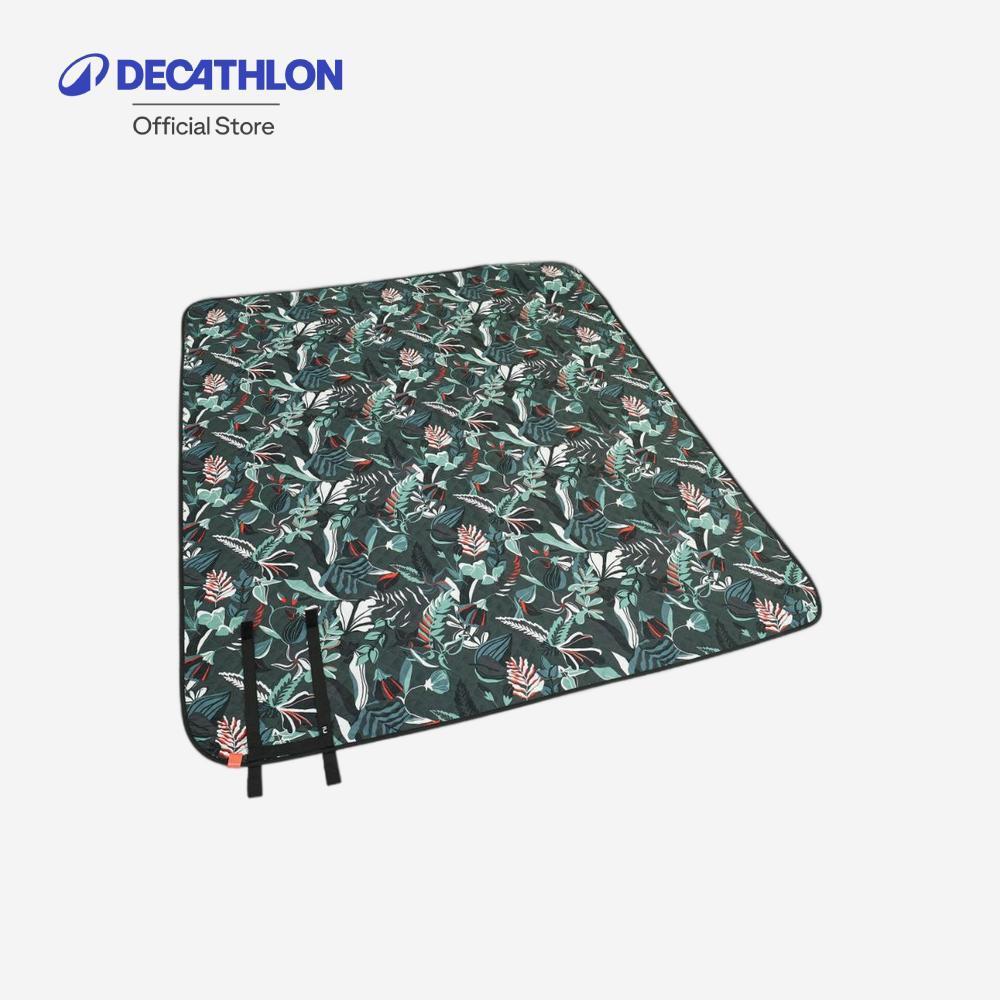 Decathlon Comfort Blanket For Picnics And Camping - 170 X 140 Cm พรมสำหรับปิกนิกขนาด 170 X 140 ซม. - Dark Green