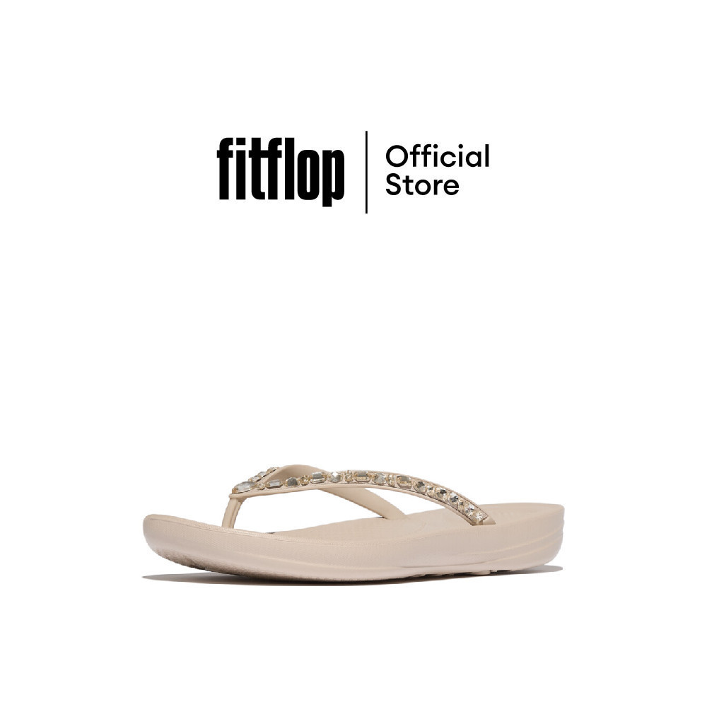 FITFLOP iQUSHION MULTI-CRYSTAL F/F รองเท้าแตะผู้หญิง รุ่น JC8-A20 สี BEIGE