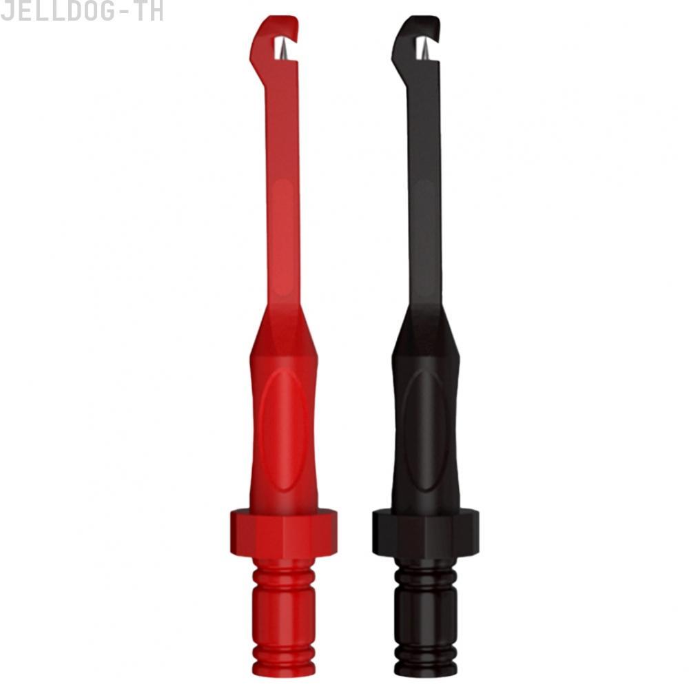 สีแดงและสีดํา 4 มม. Hook Test Probe คลิปสําหรับสายไฟ NonDestructive J30057