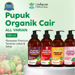 INFARM - Pupuk Organik Cair 500mL POC Tanaman Buah Sayur Bunga Cabai, Pupuk Pelebat Berkualitas